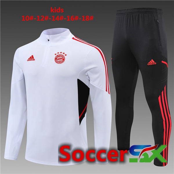 Bayern Munich Kids Training Jacket Suit White 2022/2023