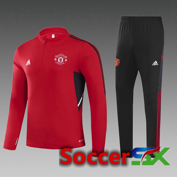 Manchester United Kids Training Jacket Suit Red 2022/2023
