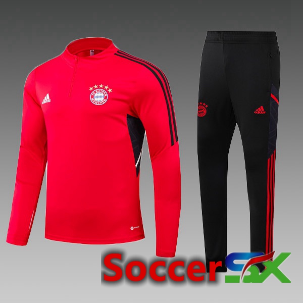 Bayern Munich Kids Training Jacket Suit Red 2022/2023