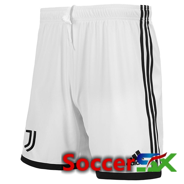 Juventus Soccer Shorts Home White Black 2022/2023