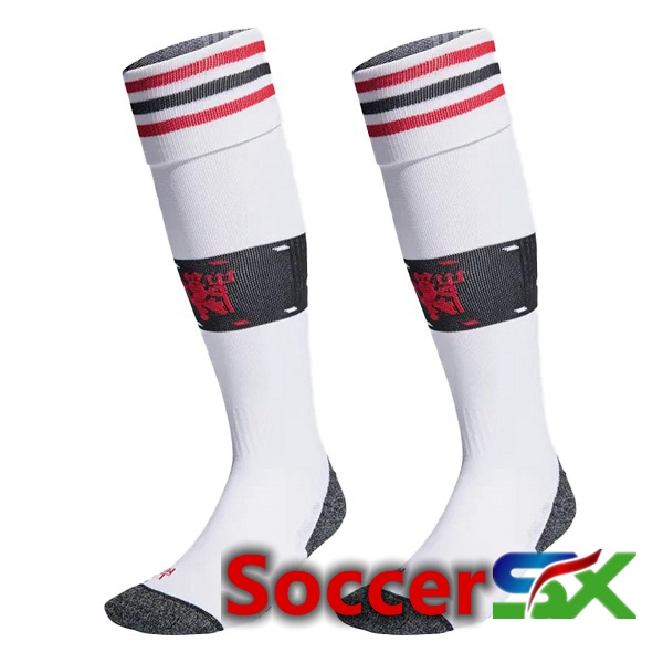 Manchester United Soccer Socks Away White 2022/2023