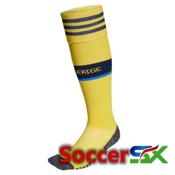 Sweden Soccer Socks Home Yellow 2022/2023