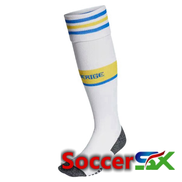 Sweden Soccer Socks Away White 2022/2023