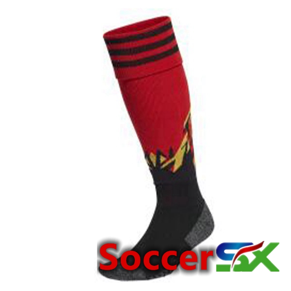 Belgium Soccer Socks Home Red 2022/2023