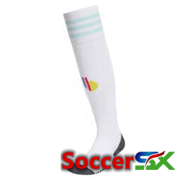 Belgium Soccer Socks Away White 2022/2023