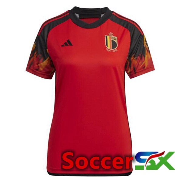 Belgium Womens Home Jersey Red World Cup 2022