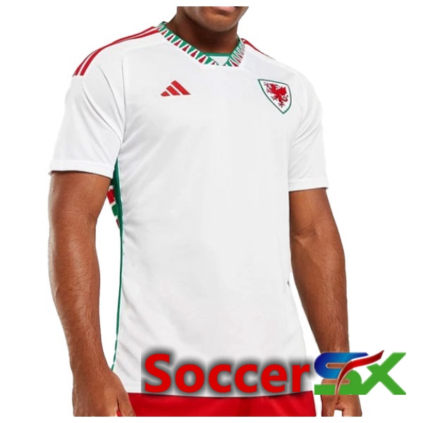 Galles Away Jersey White World Cup 2022