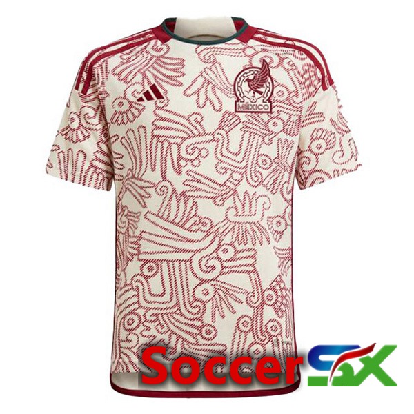 Mexico Away Jersey White Red World Cup 2022