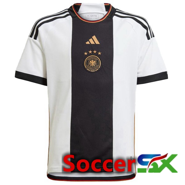 Germany Home Jersey Black White World Cup 2022