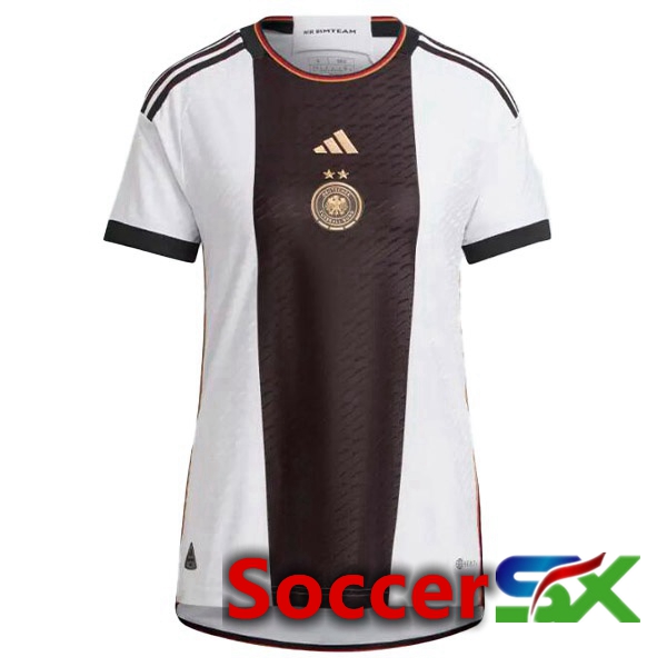 Germany Womens Home Jersey Black White World Cup 2022