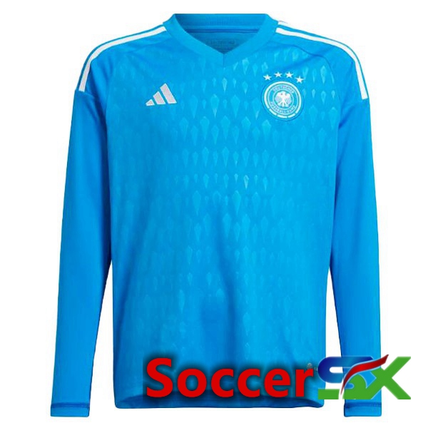 Germany Jersey Goalkeeper Long Sleeve Blue World Cup 2022