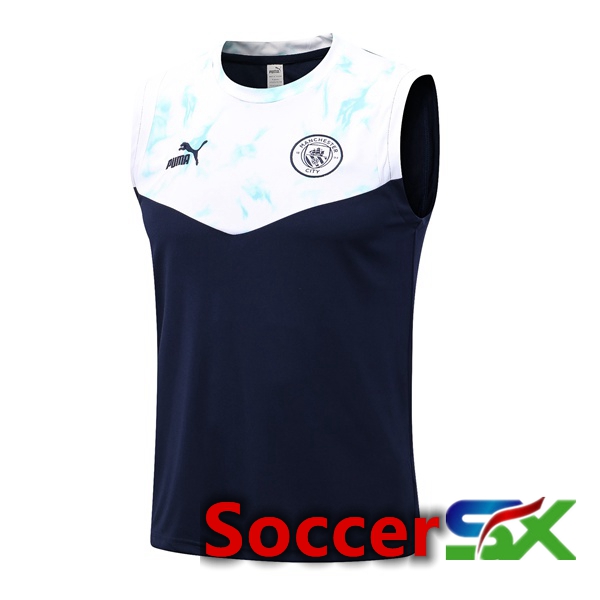 Manchester City Soccer Vest Blue White 2022/2023