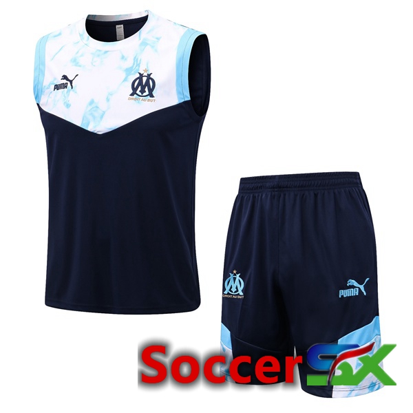 Marseille OM Soccer Vest + Shorts Black White 2022/2023