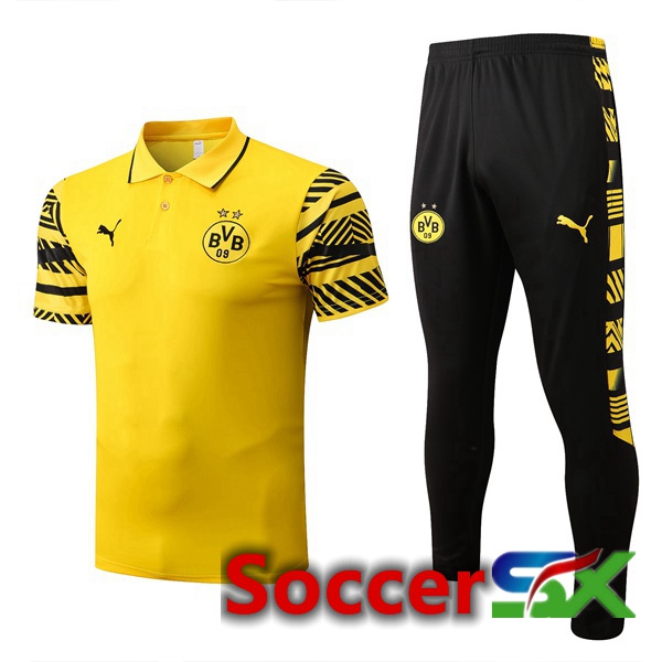 Dortmund BVB Soccer Polo + Pants Yellow 2022/2023