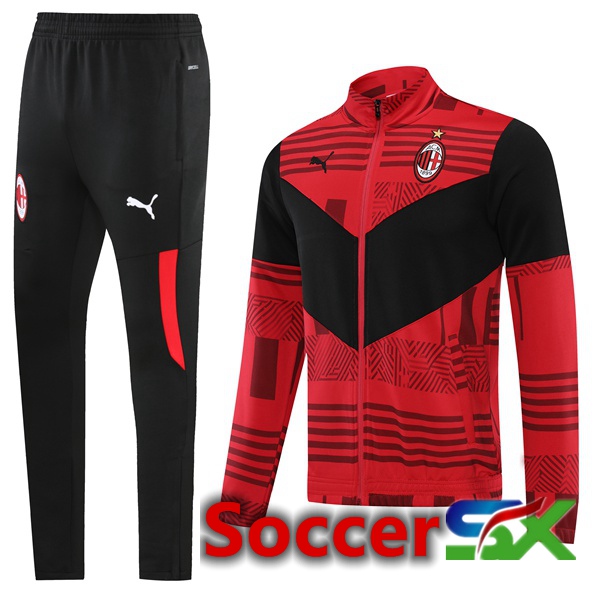 AC Milan Training Jacket Suit Red Black 2022/2023
