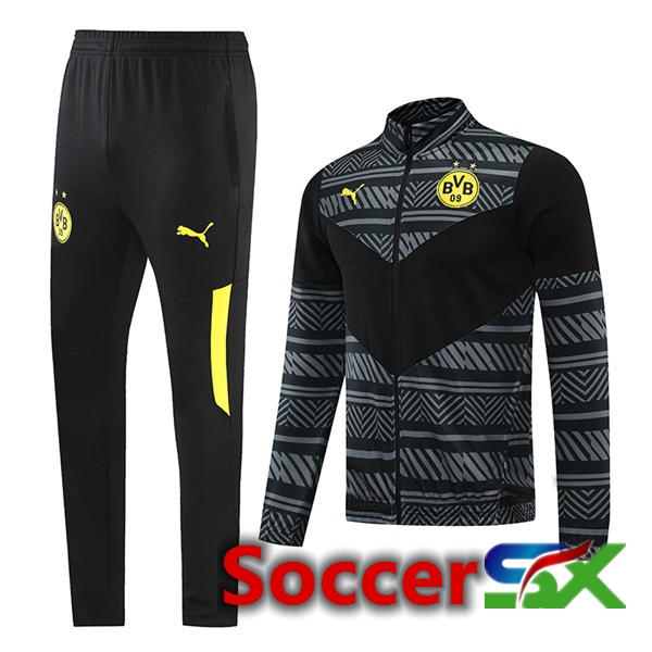 Dortmund BVB Training Jacket Suit Black Grey 2022/2023