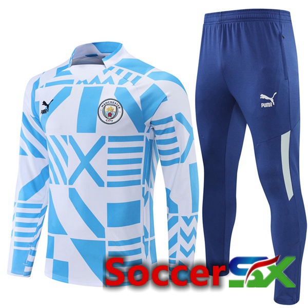 Manchester City Training Tracksuit Blue White 2022/2023