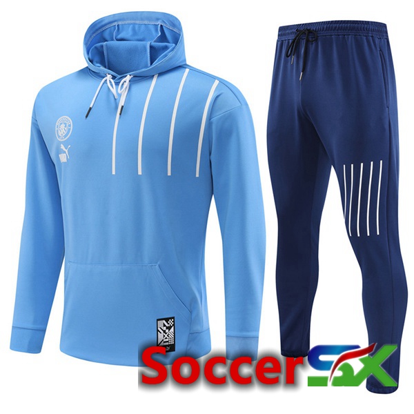Manchester City Training Tracksuit Hoodie Blue 2022/2023