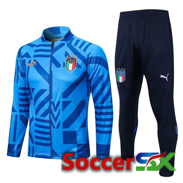 Italy Training Jacket Suit Blue 2022/2023