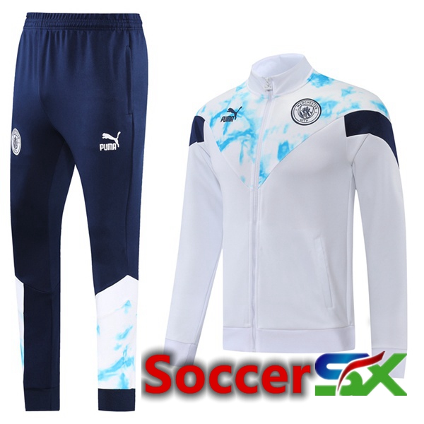 Manchester City Training Jacket Suit White 2022/2023