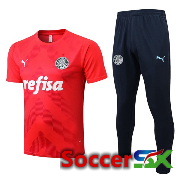 Palmeiras Training T Shirt + Pants Red 2022/2023