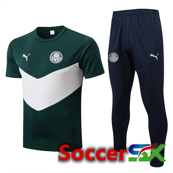 Palmeiras Training T Shirt + Pants Green White 2022/2023