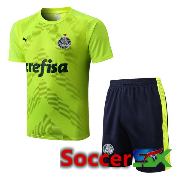 Palmeiras Training T Shirt + Shorts Green 2022/2023