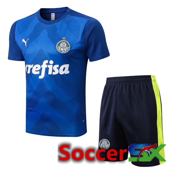 Palmeiras Training T Shirt + Shorts Blue 2022/2023