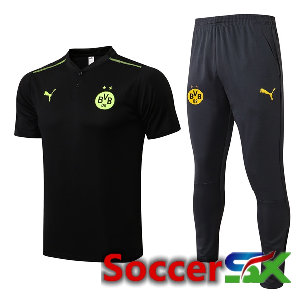 Dortmund BVB Training T Shirt + Pants Black 2022/2023