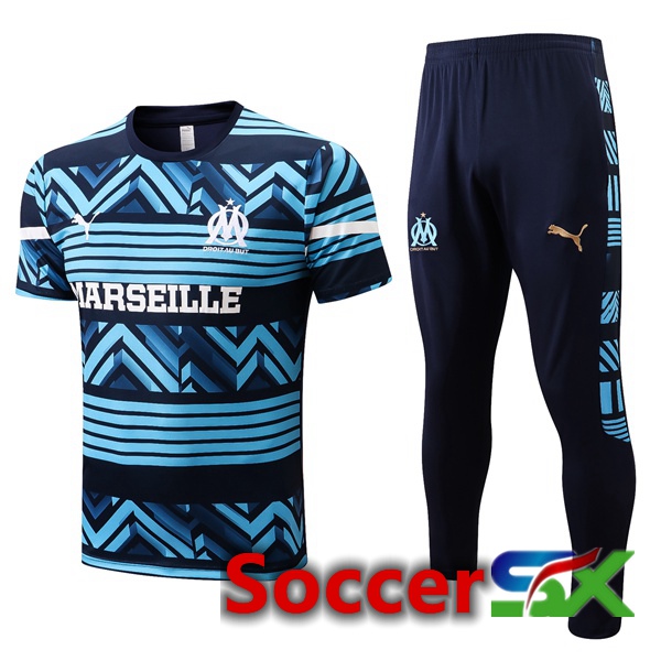 Marseille OM Training T Shirt + Pants Blue 2022/2023