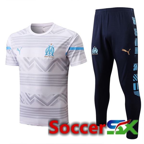 Marseille OM Training T Shirt + Pants White 2022/2023