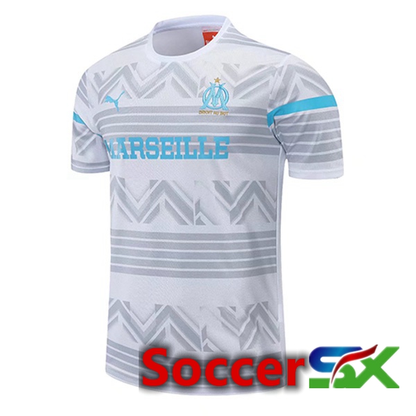 Marseille OM Training T Shirt White Grey 2022/2023