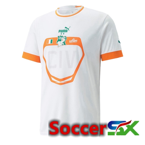 Ivory Coast Away Jersey White 2023/2023