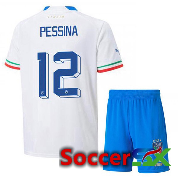 Italy (Pessina 12) Kids Away Jersey White 2023/2023