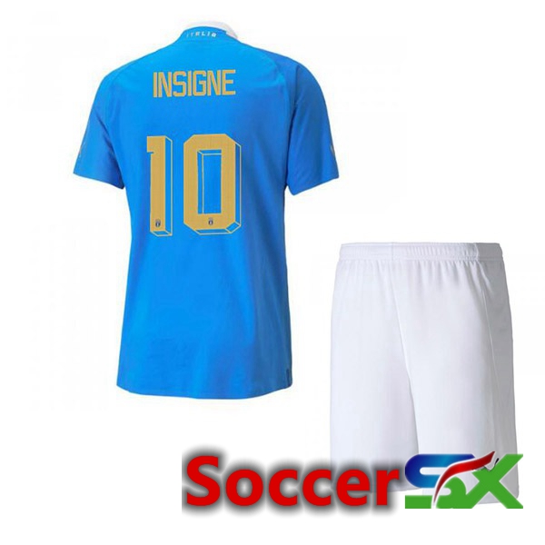Italy（Insigne 10）Kids Home Jersey Blue 2023/2023