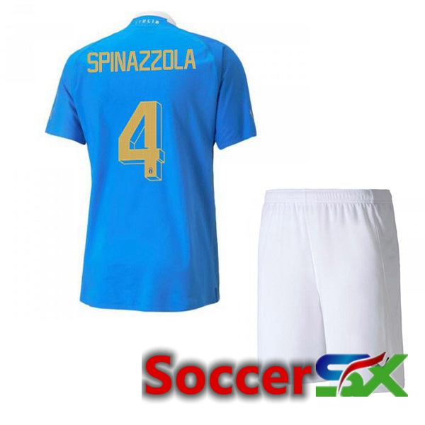 Italy（Spinazzola 4）Kids Home Jersey Blue 2023/2023