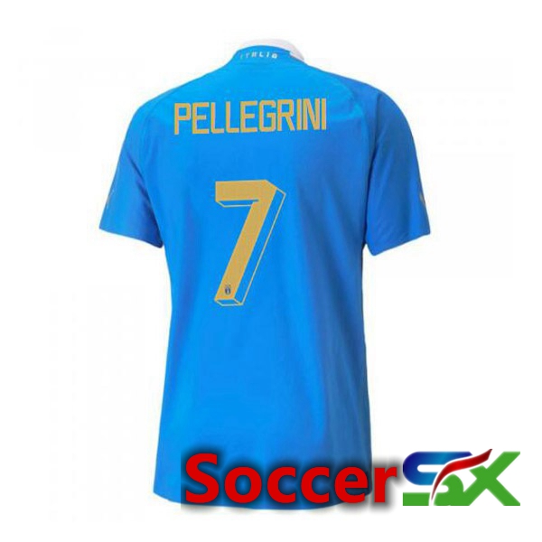 Italy锛圥ellegrini 7锛塇ome Jersey Blue 2023/2023