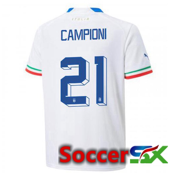 Italy (Campioni 21) Away Jersey White 2023/2023