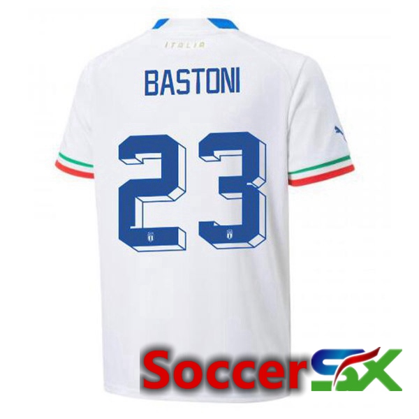 Italy (Bastoni 23) Away Jersey White 2023/2023