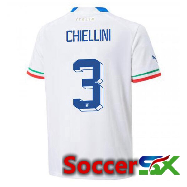 Italy (Chiellini 3) Away Jersey White 2023/2023