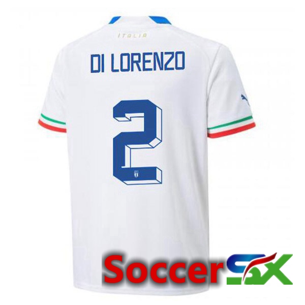 Italy (Di Lorenzo 2) Away Jersey White 2023/2023