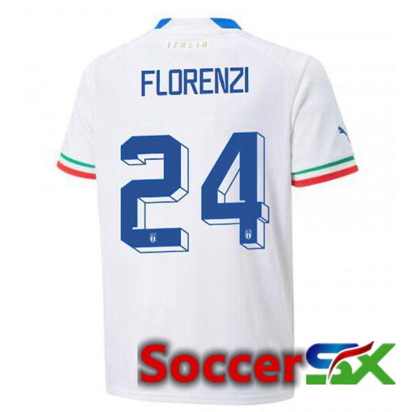 Italy (Florenzi 24) Away Jersey White 2023/2023