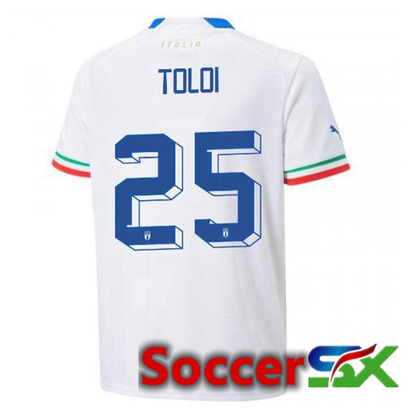 Italy (Toloi 25) Away Jersey White 2023/2023