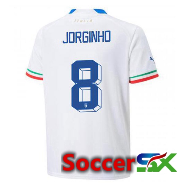 Italy (Jorginho 8) Away Jersey White 2023/2023