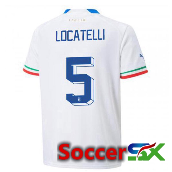 Italy (Locatelli 5) Away Jersey White 2023/2023