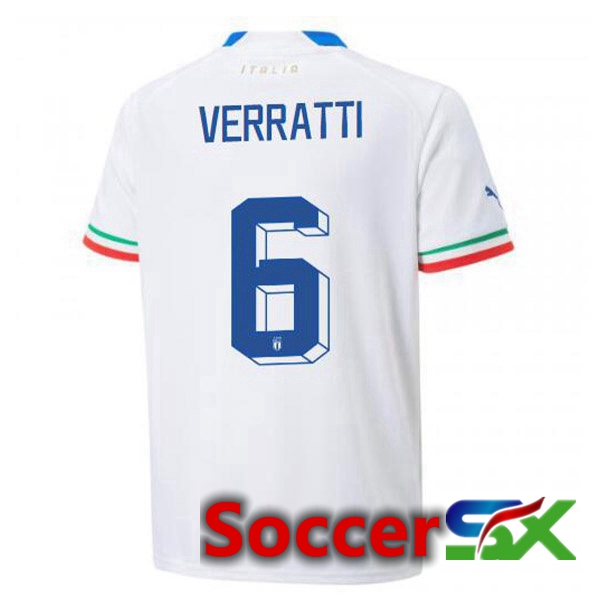 Italy (Verratti 6) Away Jersey White 2023/2023