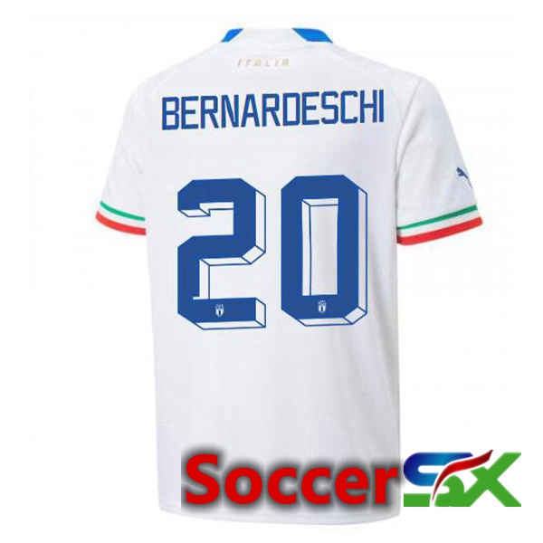 Italy (Bernardeschi 20) Away Jersey White 2023/2023