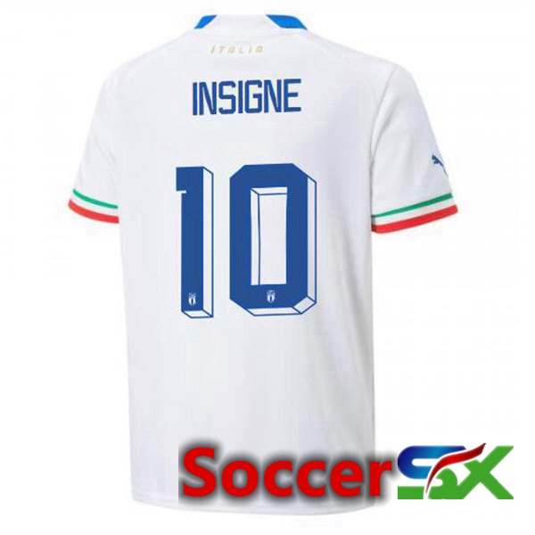 Italy (Insigne 10) Away Jersey White 2023/2023