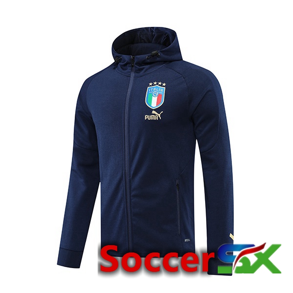 Italy Training Jacket Hoodie Royal Blue 2022/2023