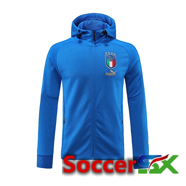 Italy Training Jacket Hoodie Blue 2022/2023